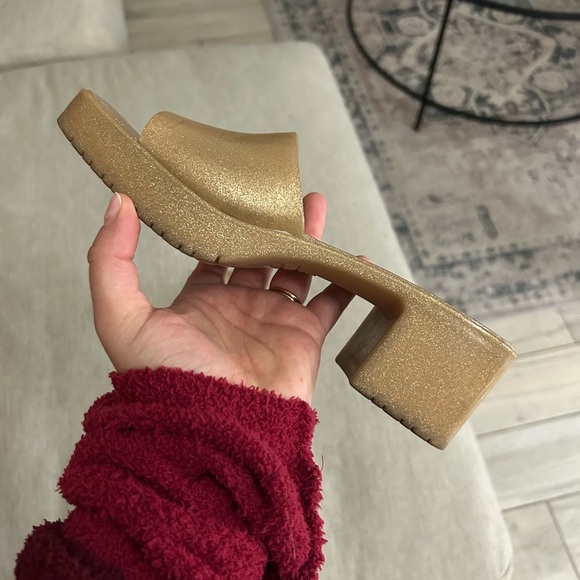 Steve Madden Tan Slide Sandals harlin heels - Picture 3 of 6